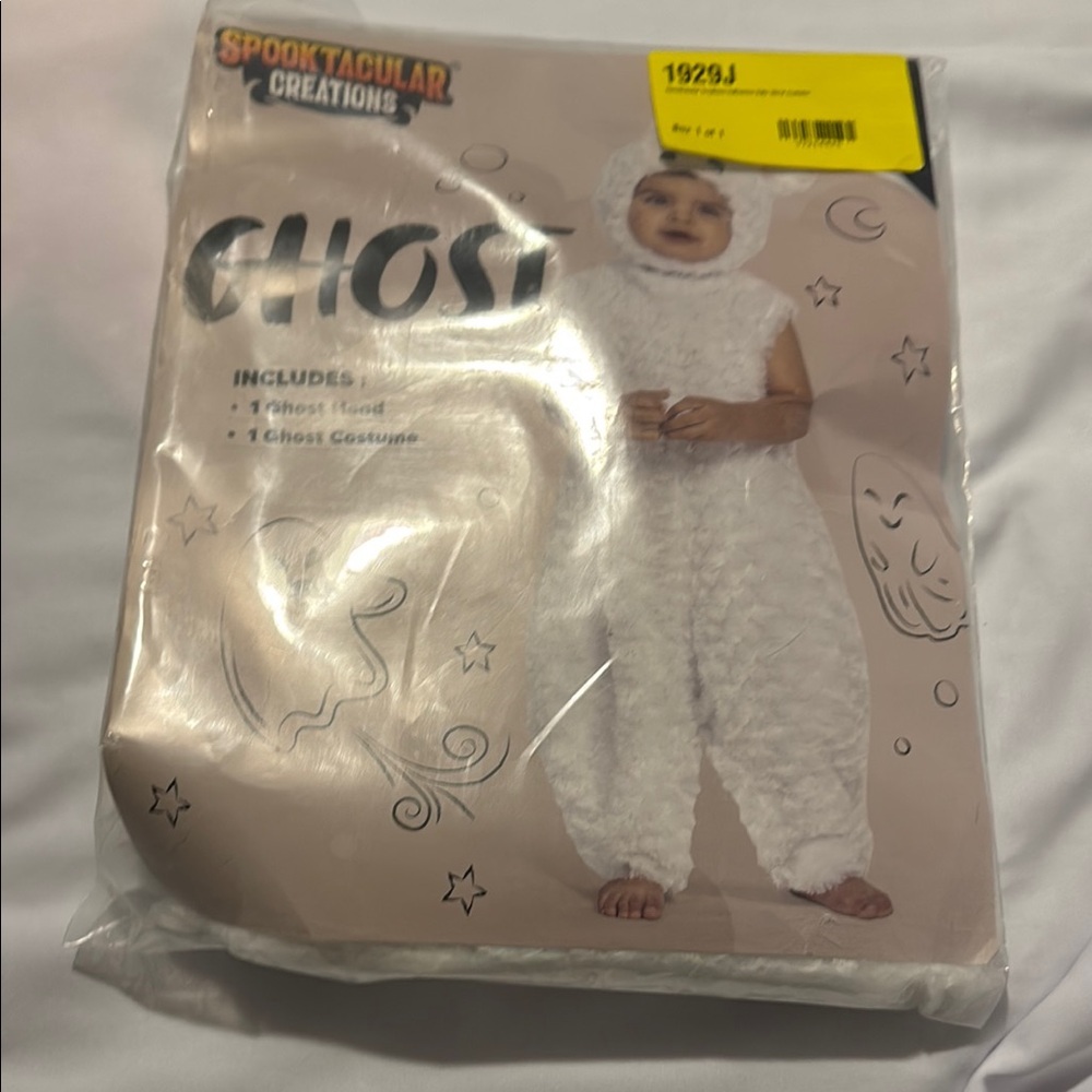 White Halloween Ghost Costume Full-Body Design